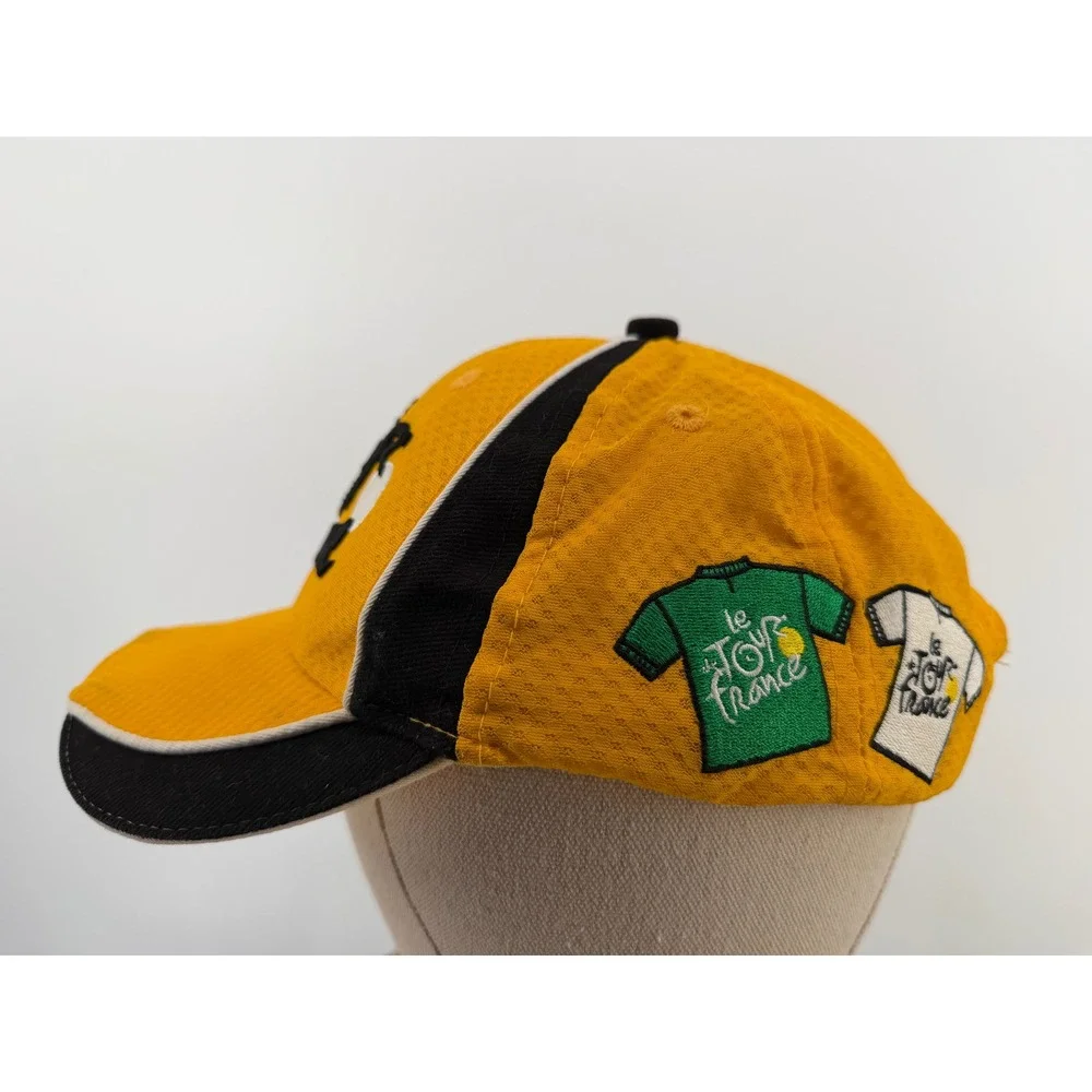 Le Tour de France Cycling Cap Hat Yellow Black Embroidered Adjustable‎ Strapback